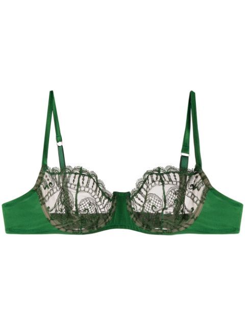 Dark Green Underwired Longline Balconette Bra