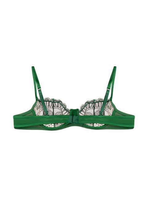 Dark Green Underwired Longline Balconette Bra