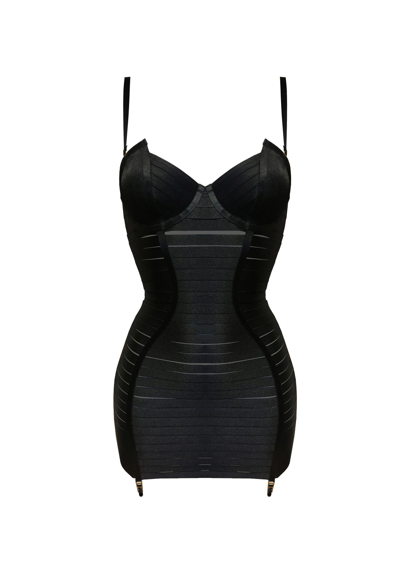 Black Adjustable Angela Dress