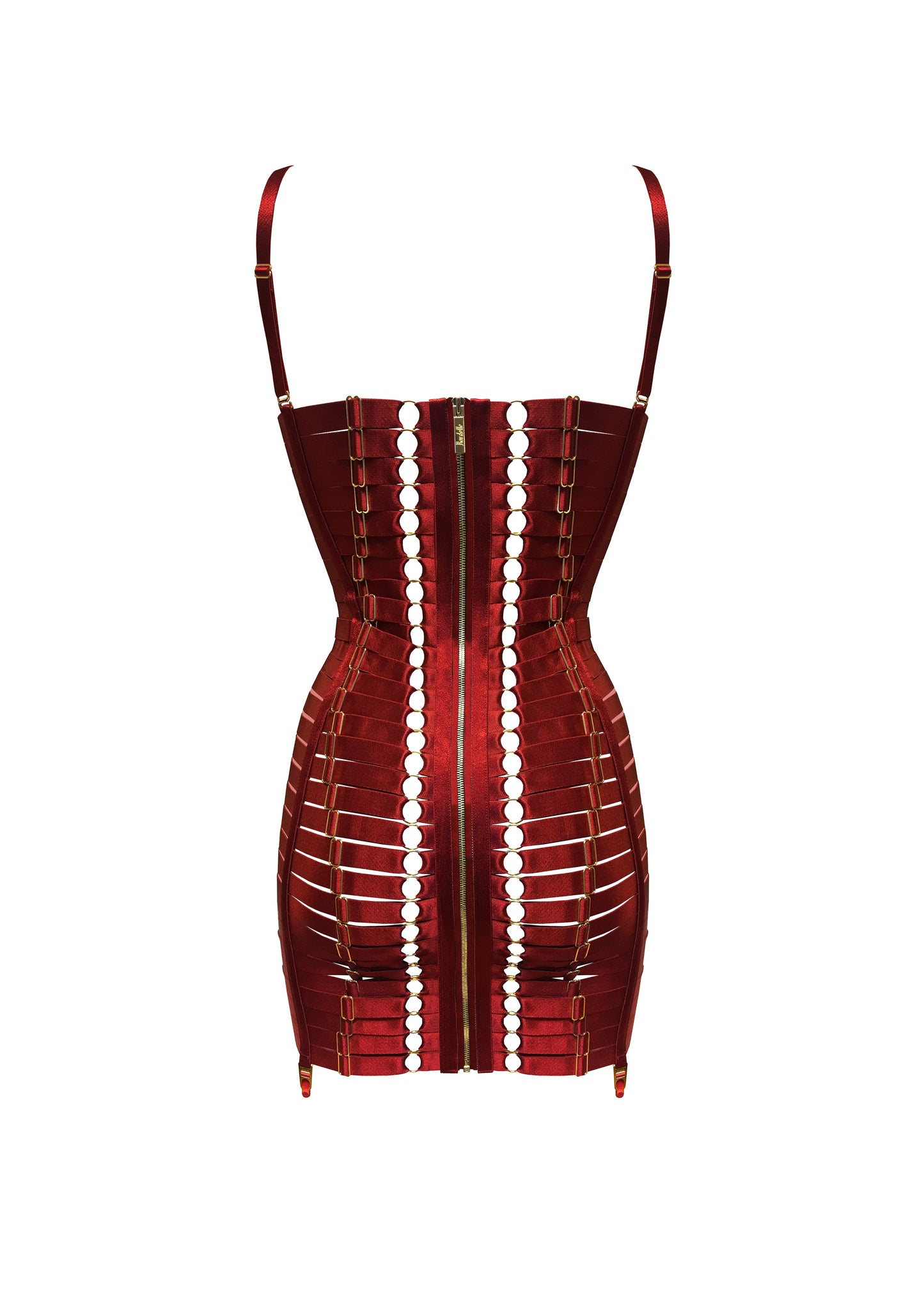 Red Adjustable Bondage Angela Girdle Dress