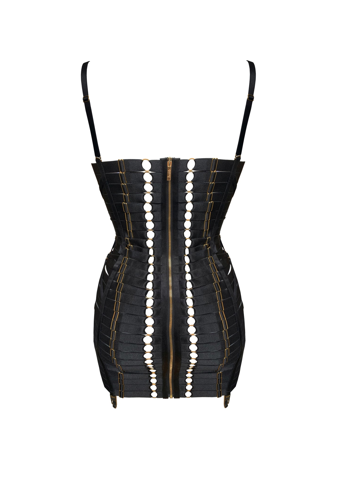 Black Adjustable Bondage Angela Girdle Dress