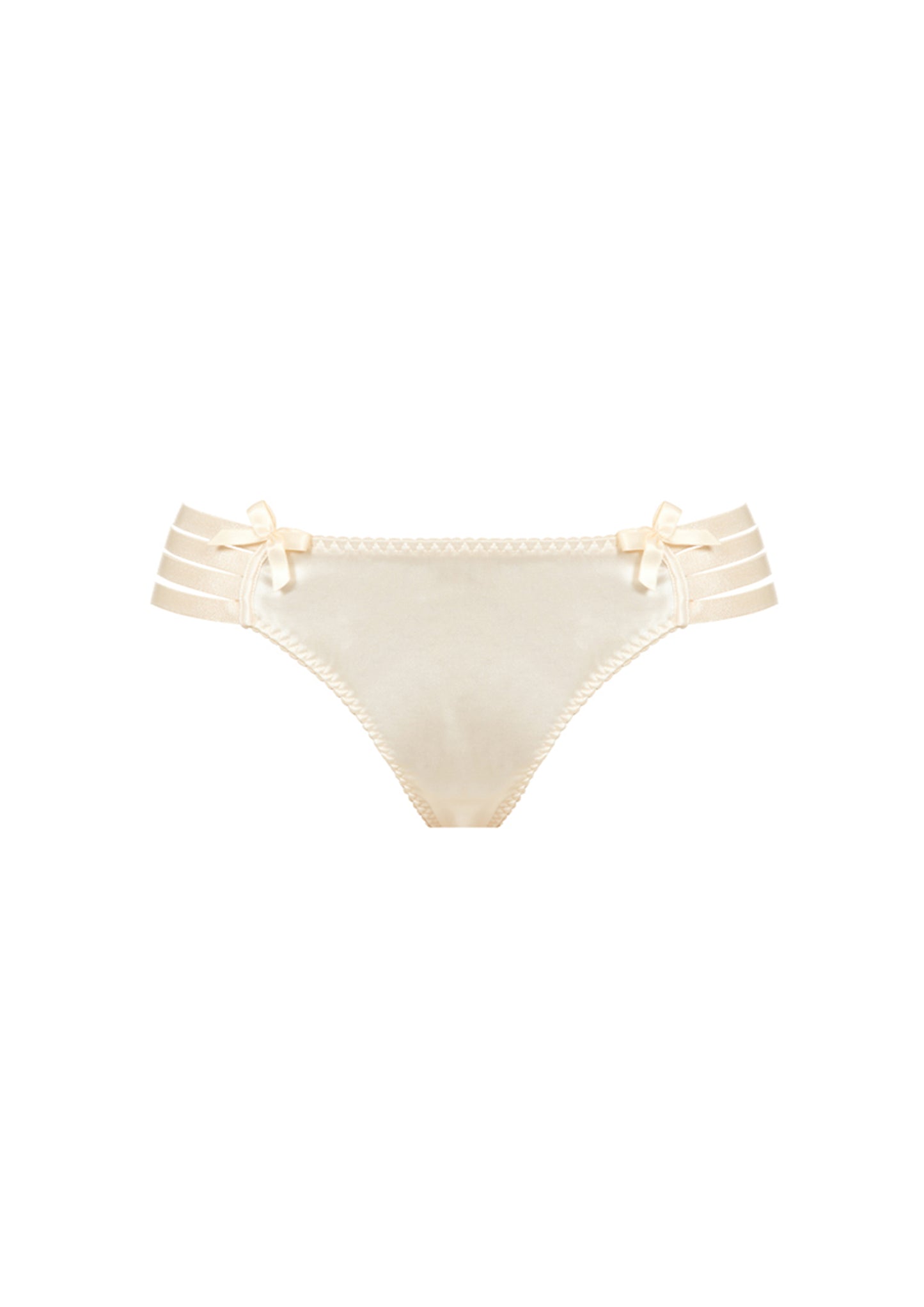 Cream Adjustable Webbed Thong