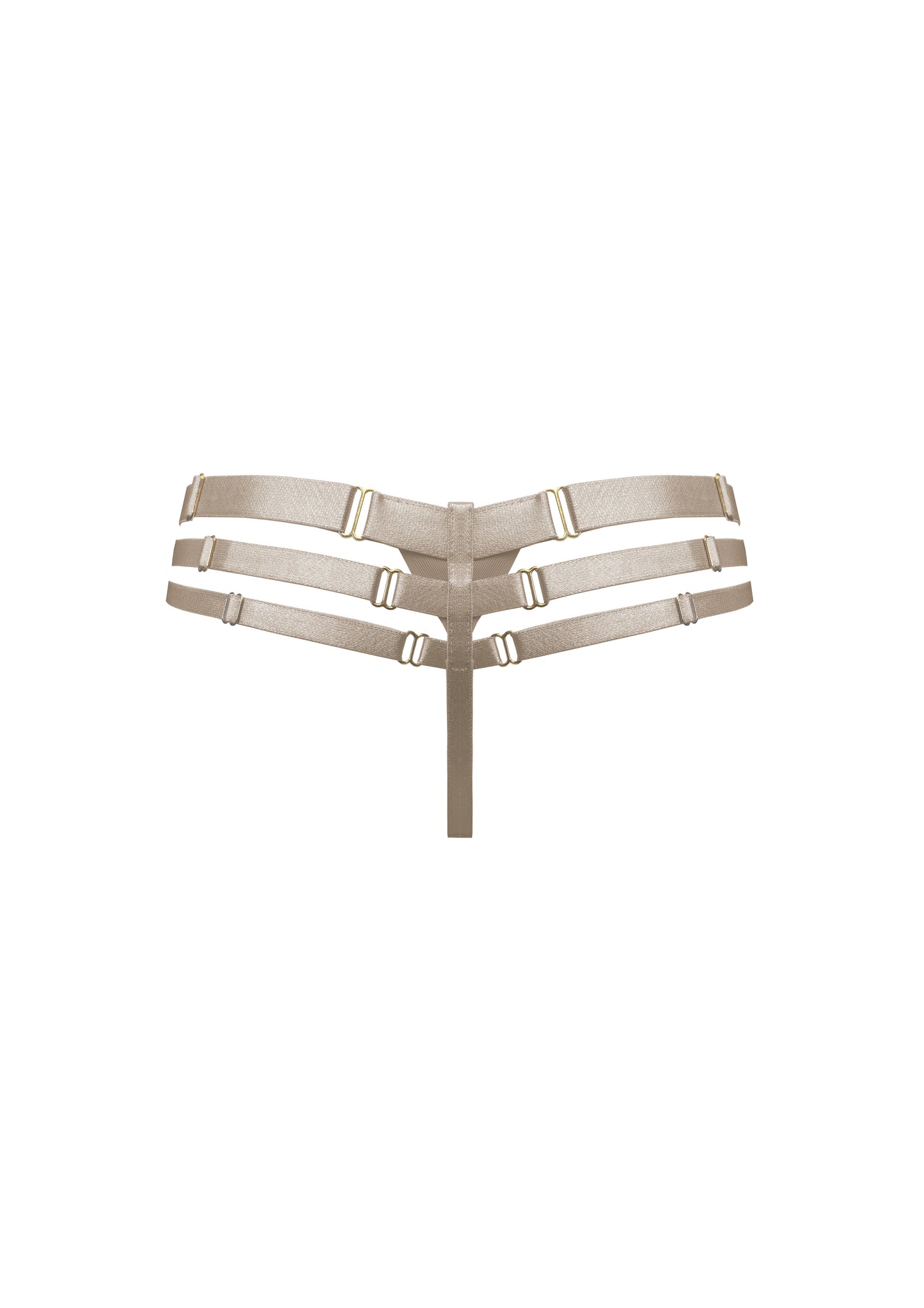 Caramel Art Deco Multi Strap Thong