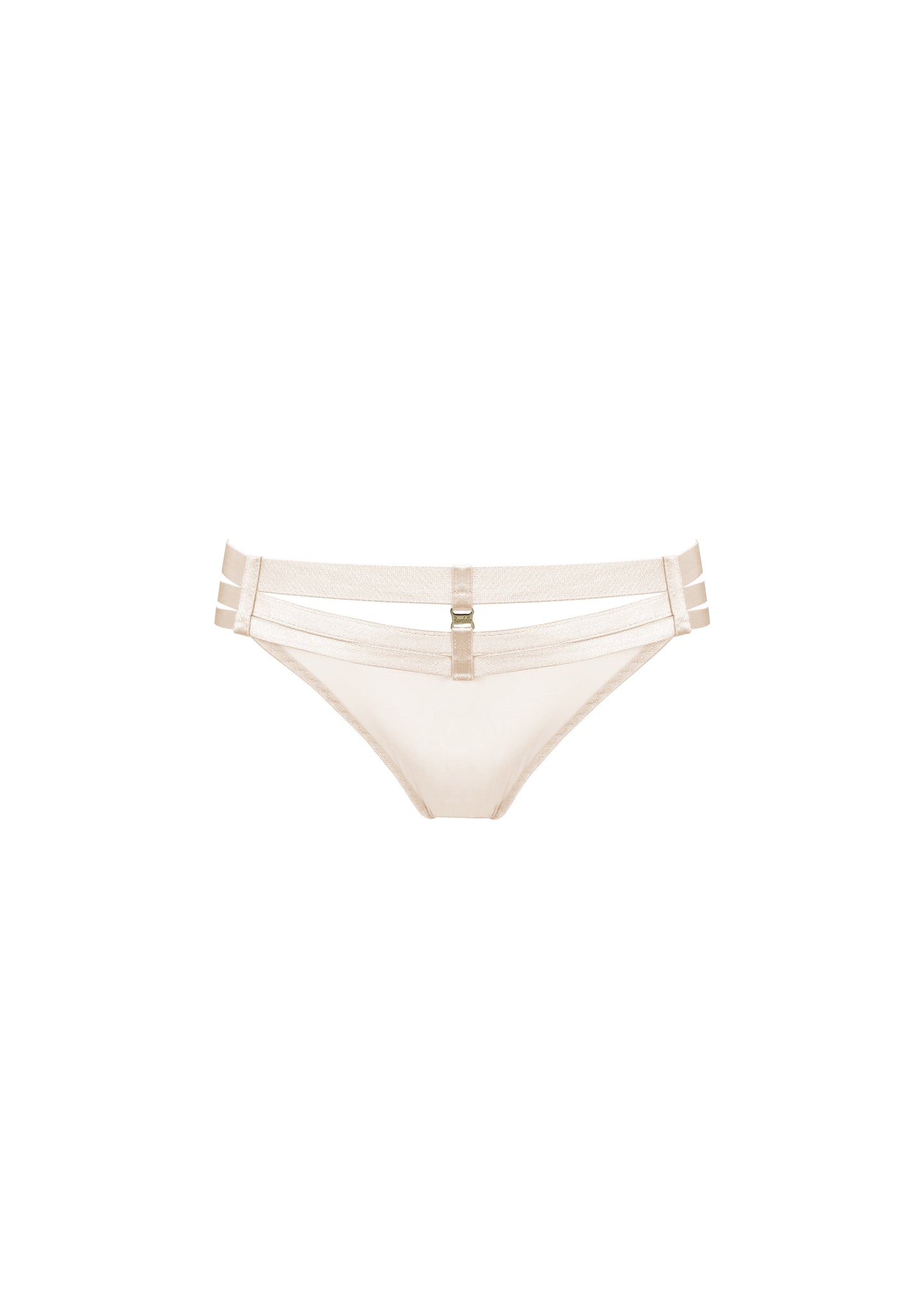 Cream Art Deco Multi Strap Thong