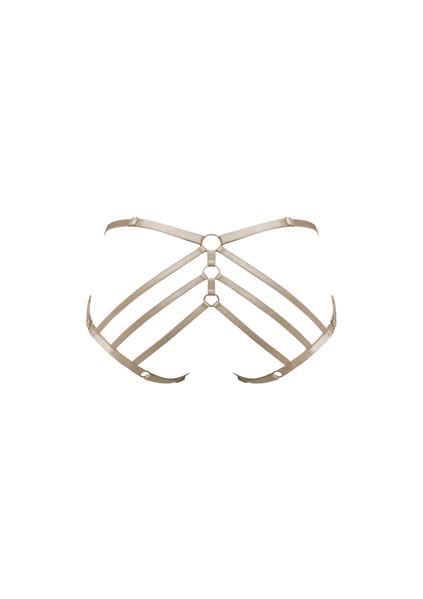Caramel Art Deco Ouvert Strap Brief