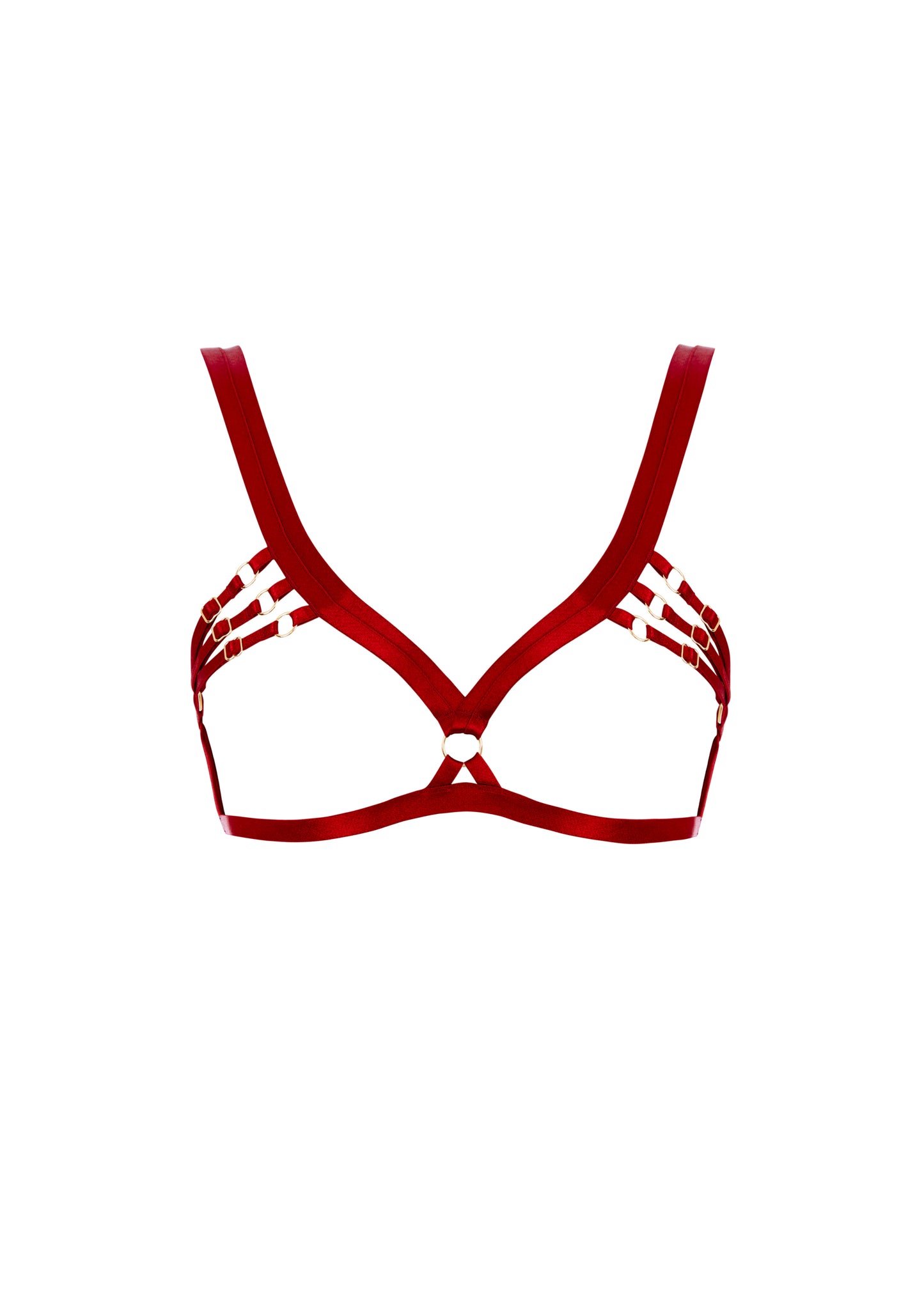 Red Bondage Belle Frame Bra