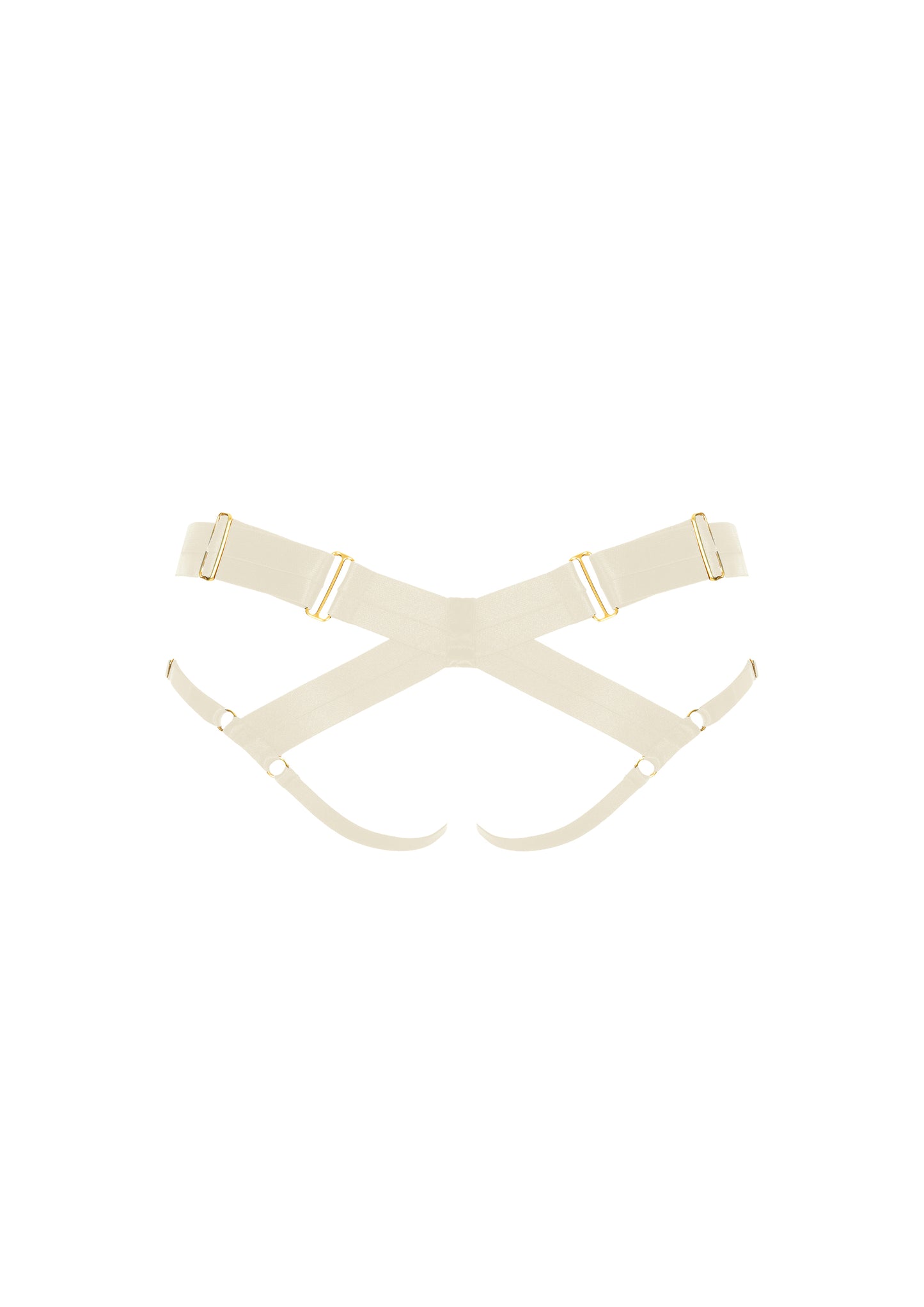 Cream Bondage Harness Brief