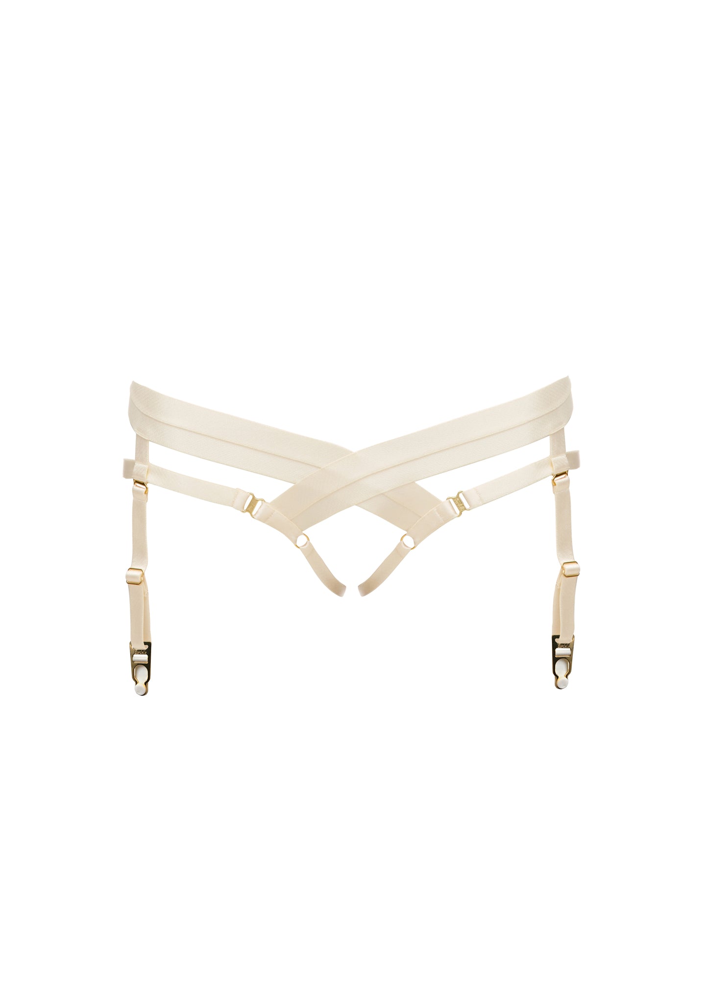 Cream Bondage Harness Brief