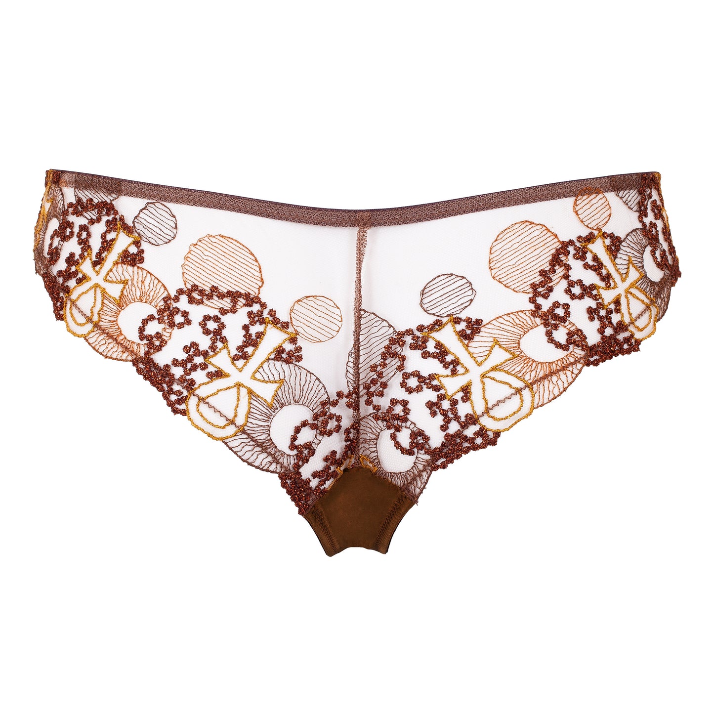 Divine Feminine Chocolate Embroidery Brief