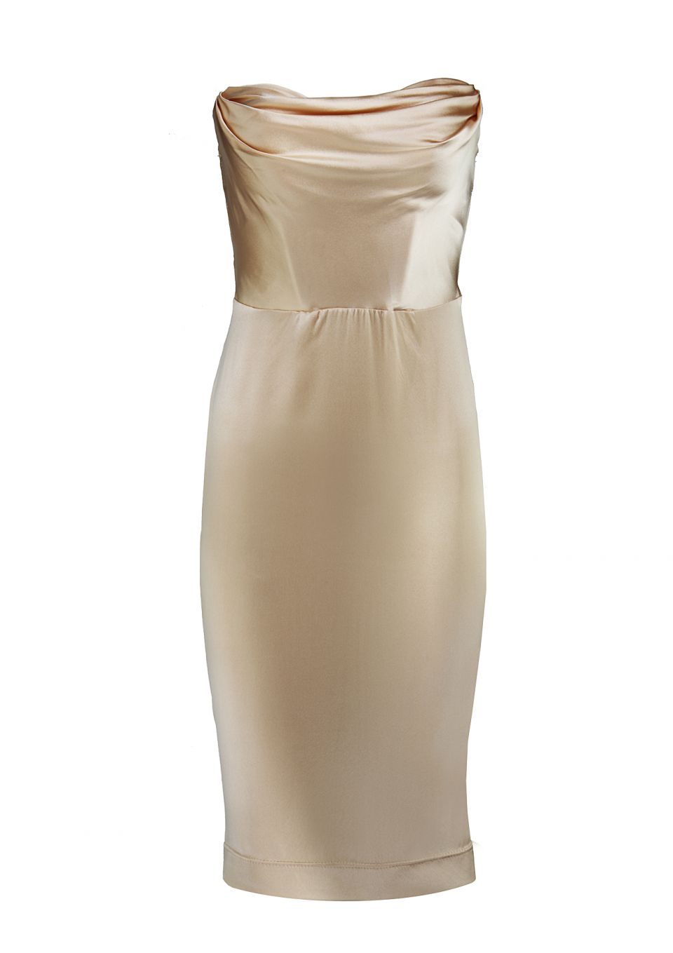 Heiress Gold Silk Dress