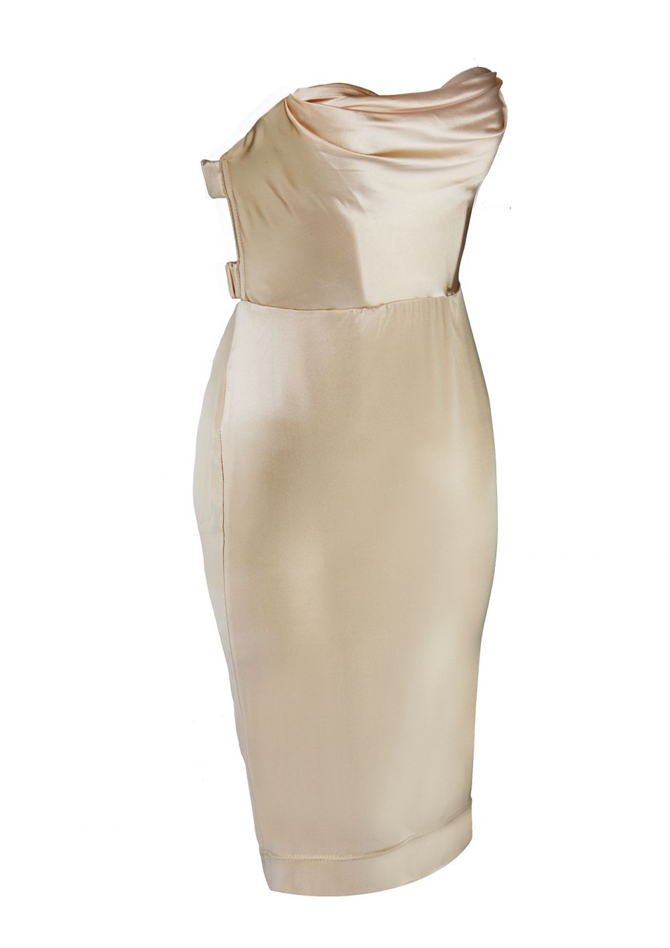 Heiress Gold Silk Dress