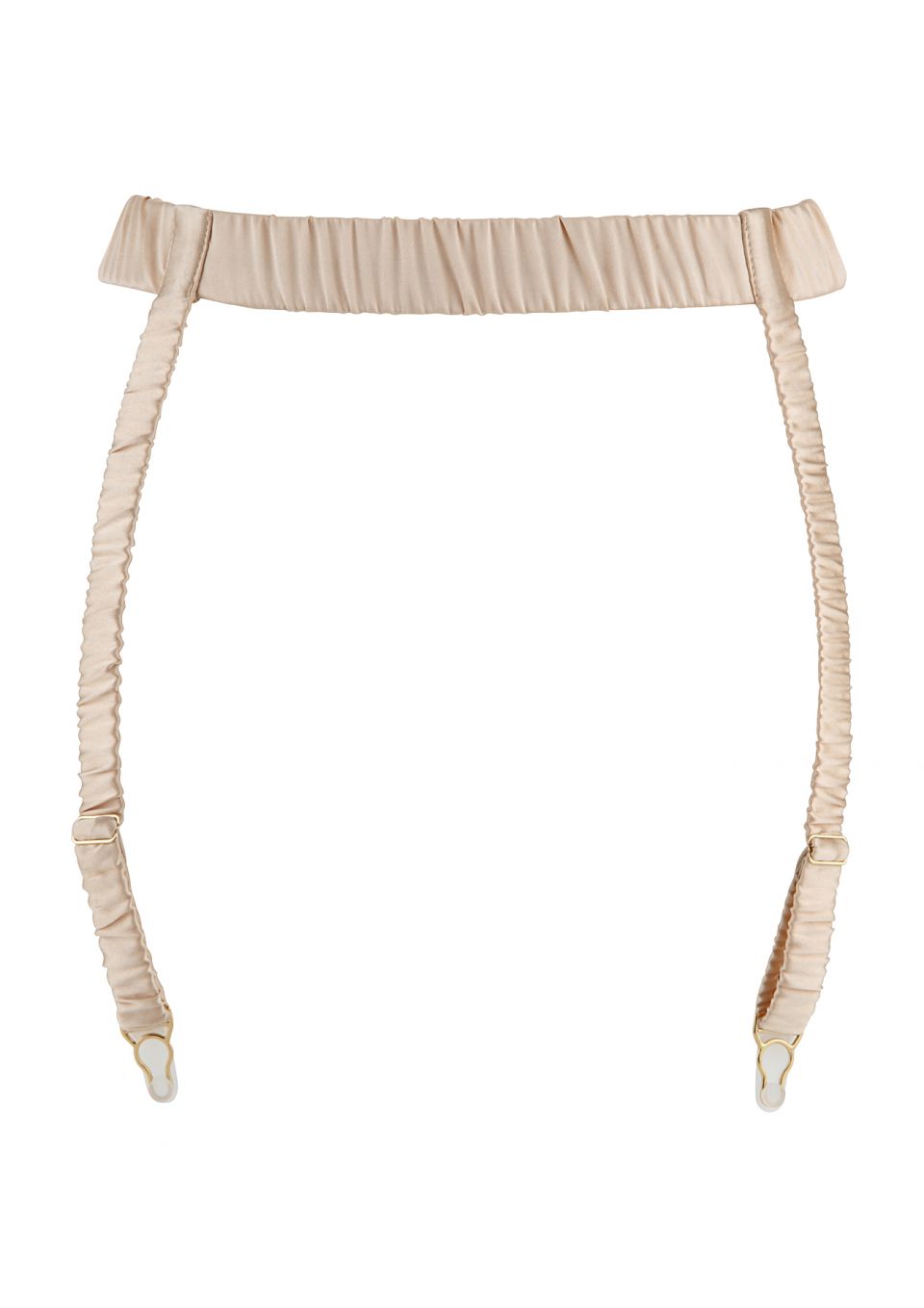 Heiress Gold Silk Suspender Belt