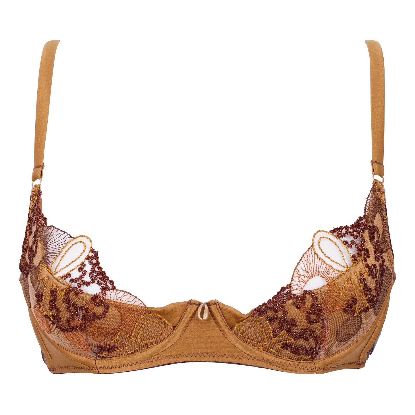 Oshun Gold Silk Embroidery Quarter Cup