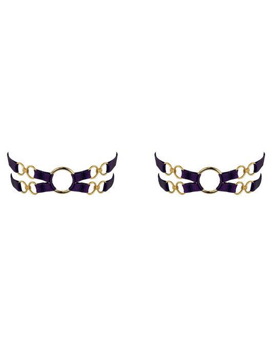 Nara Deep Purple Bondage Garters