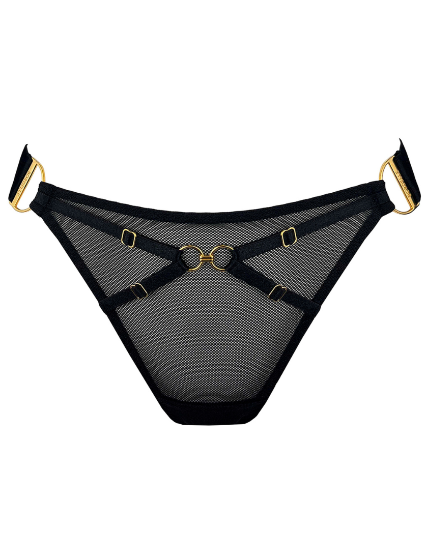 Nara Black Bondage Thong
