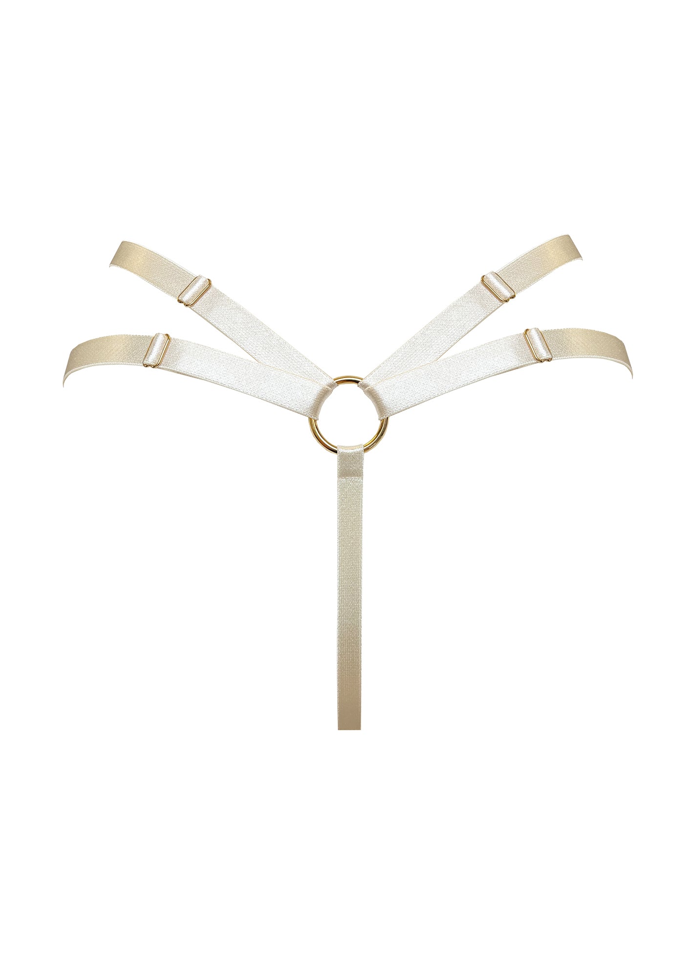 Cream Harness Thong