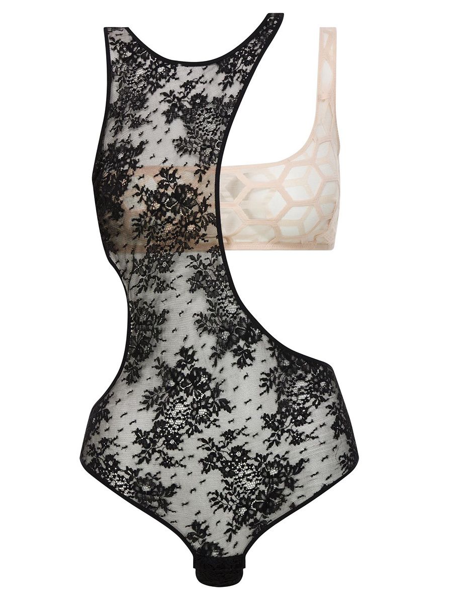 Asymetrie Lace Bodysuit