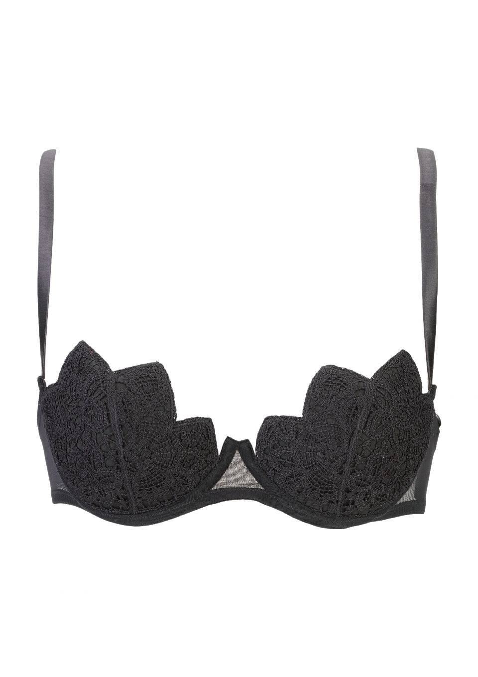 Romantic Macrame Petal Balconette Bra