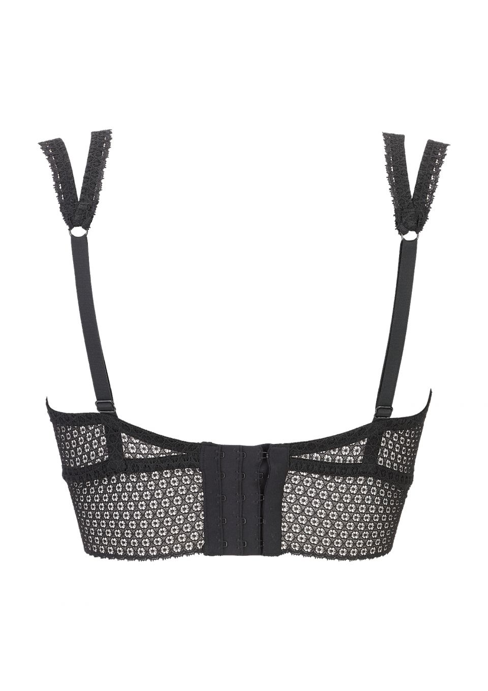 Pointelle Underwired Longline Bra