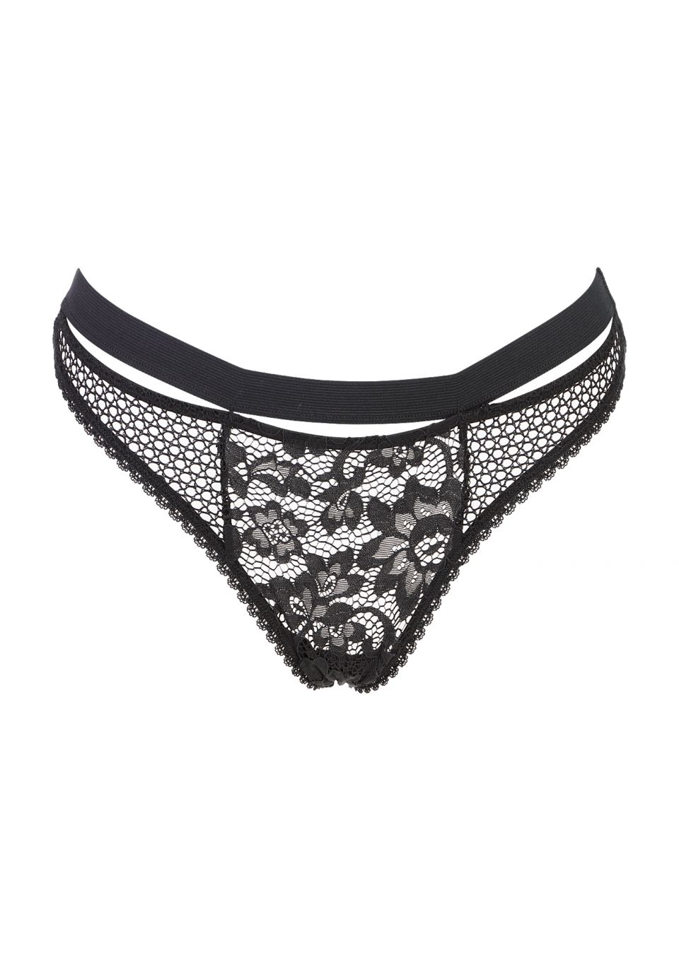 Petunia Black Sporty Thong