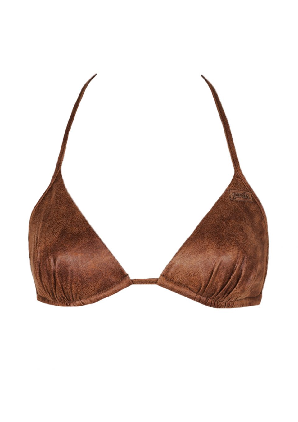 Tan Triangle Bikini Top