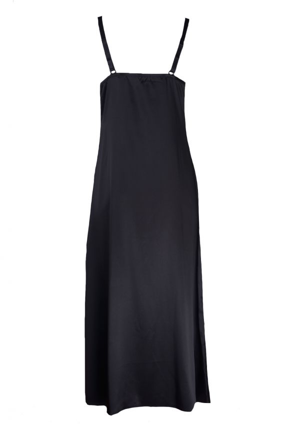 Rive Gauche Black Silk Nightgown