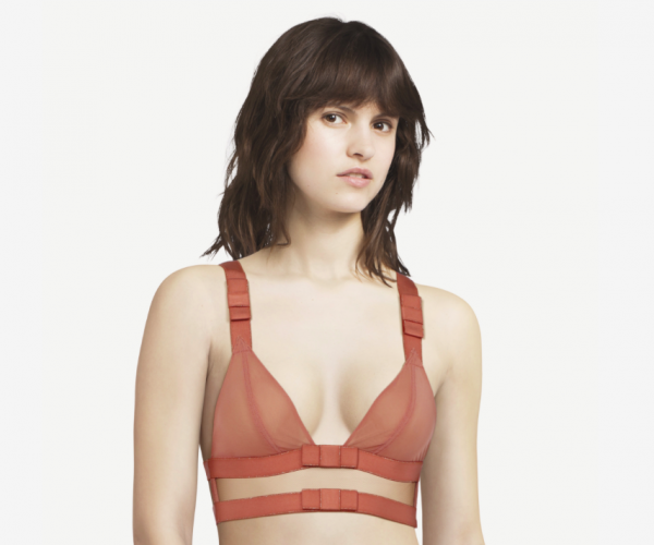 Audacieuse Rose Triangle Bra