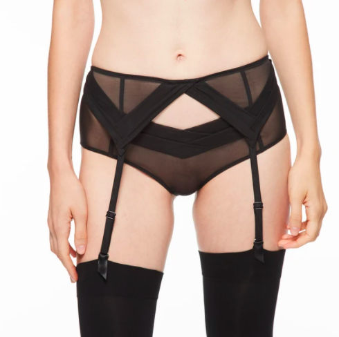 Encens Moi Black Suspender Belt