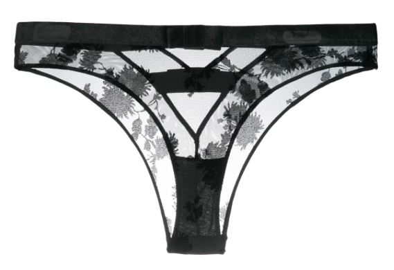 Audacieuse Flock Black Brief