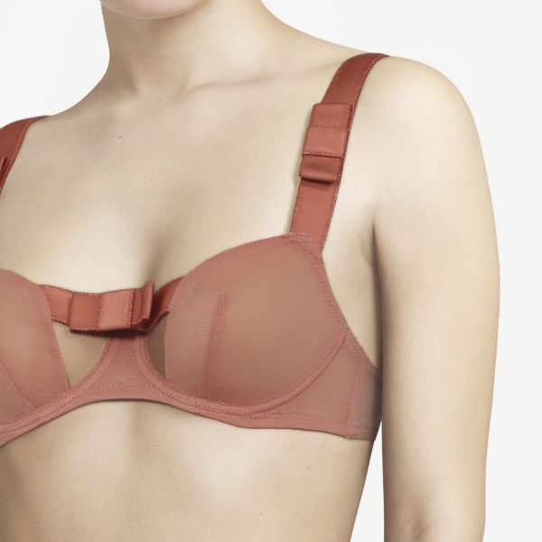 Audacieuse Rose Underwired Half Cup Bra
