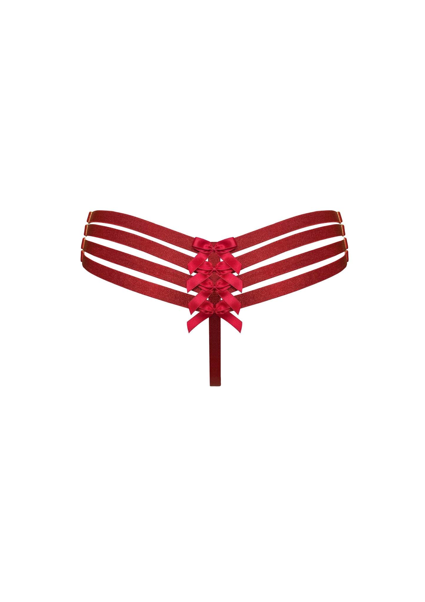 Red Adjustable Webbed Thong