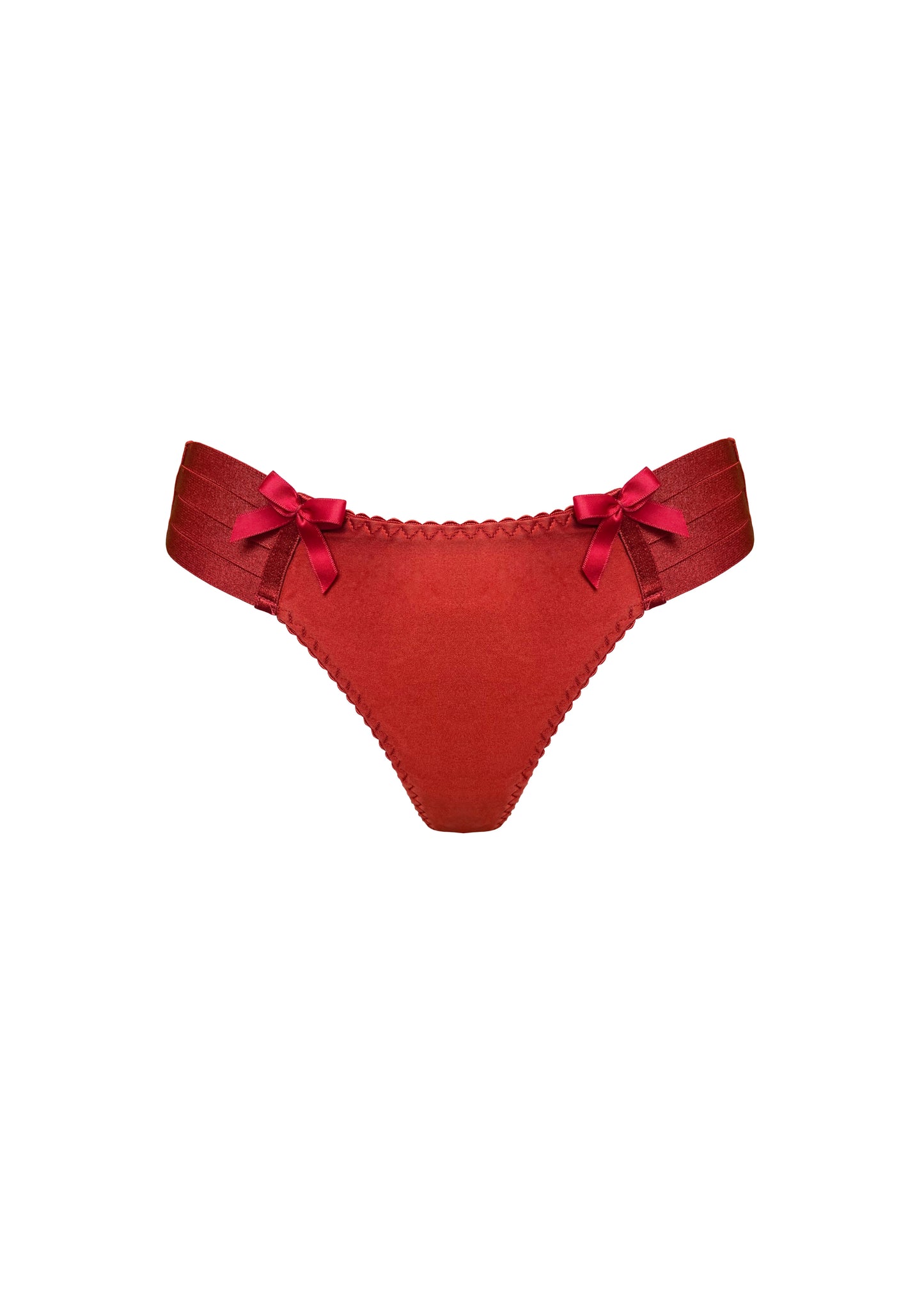 Red Adjustable Webbed Thong