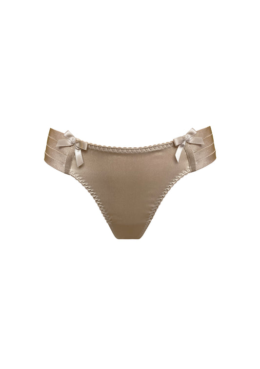 Caramel Adjustable Webbed Thong