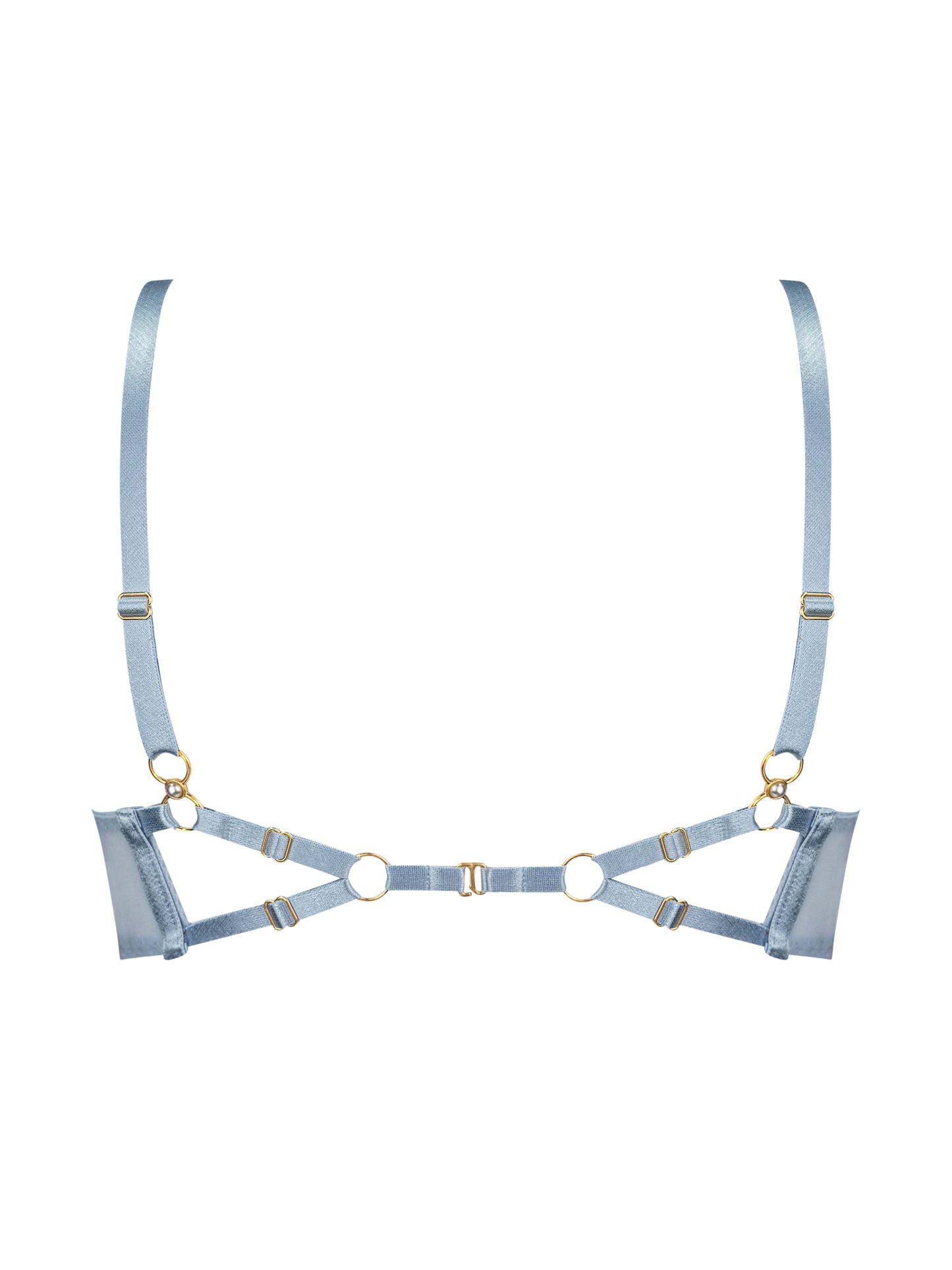 Pearl Dusty Blue Balconette Wire Bra