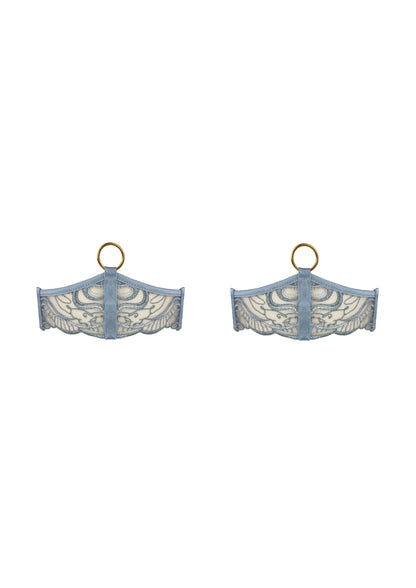 Pearl Dusty Blue Garters