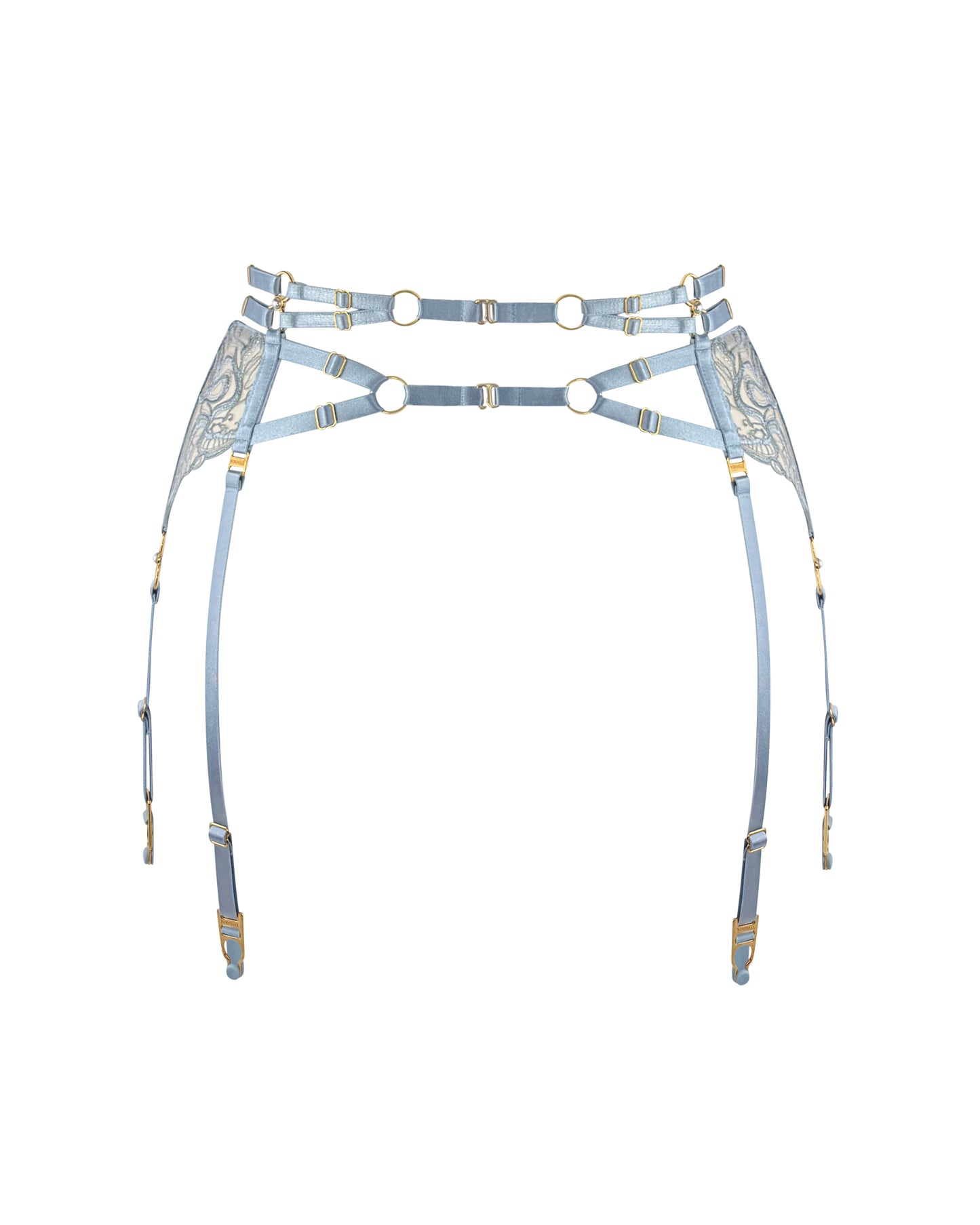 Pearl Dusty Blue Suspender