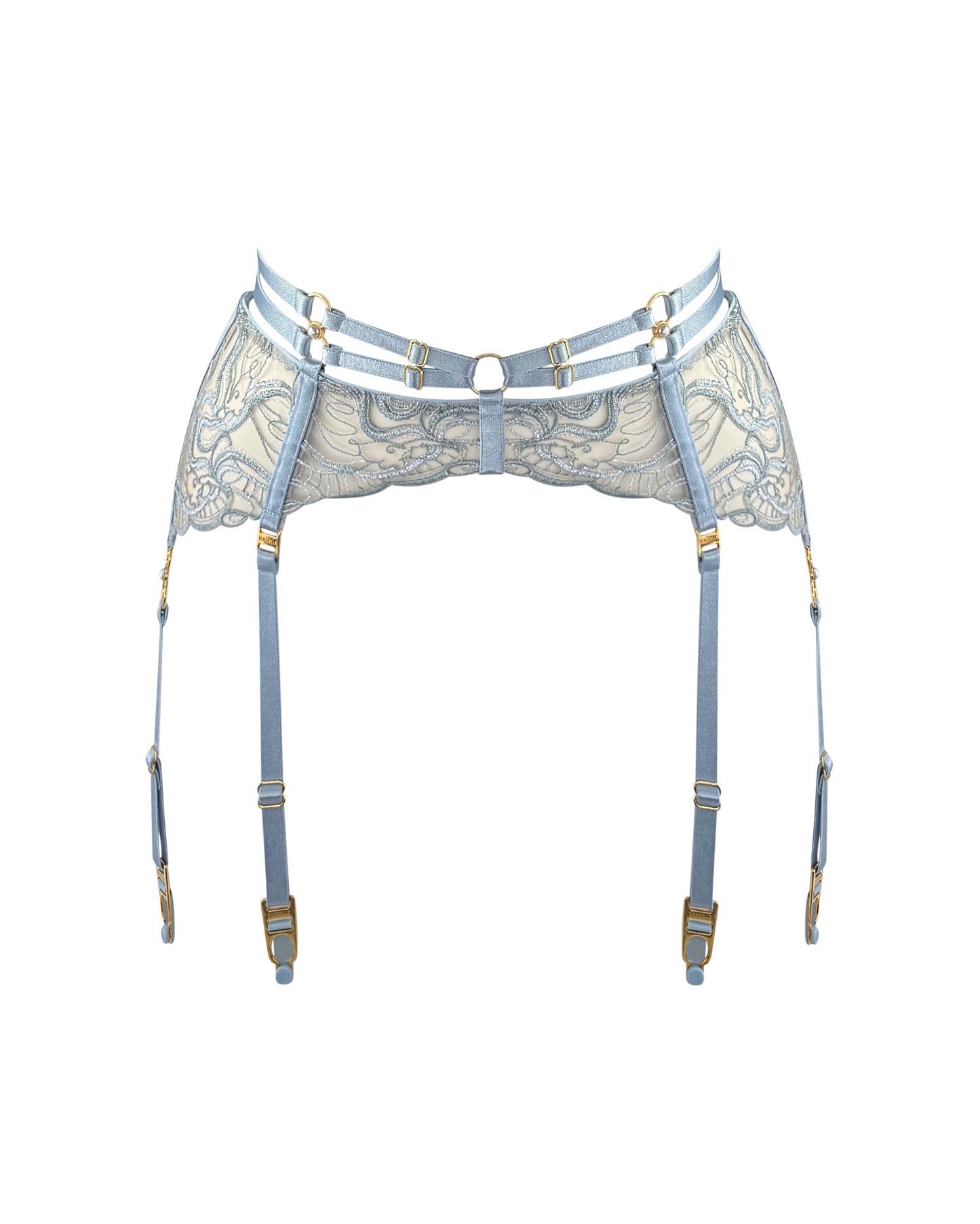 Pearl Dusty Blue Suspender