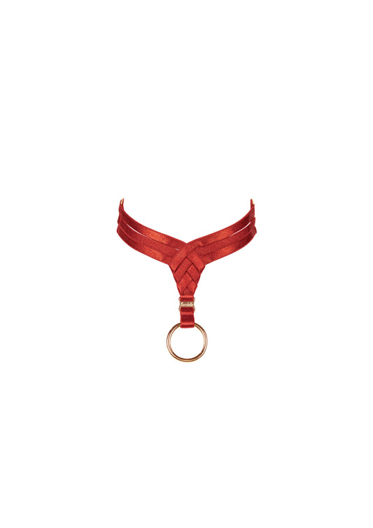 Red Asobi Satin Collar