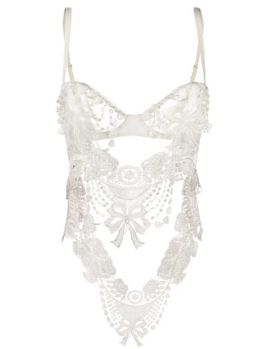 Bisoux lace-detail body