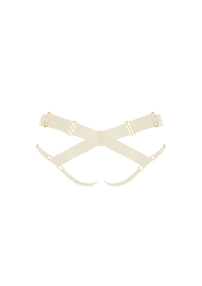 Cream Bondage Harness Brief