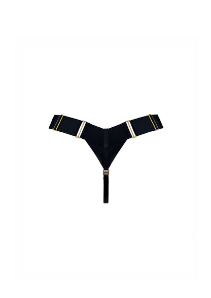 Nara Black Bondage Thong