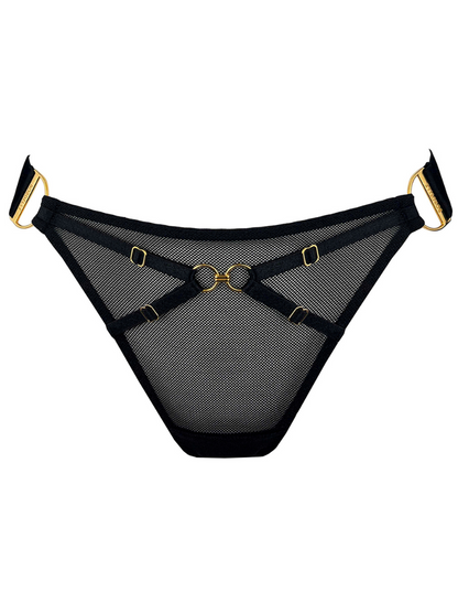 Nara Black Bondage Thong