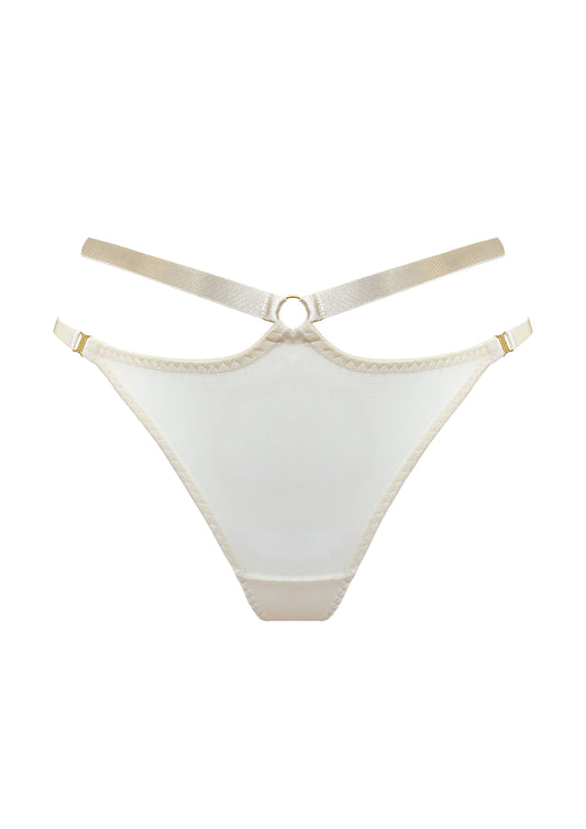 Cream Harness Thong