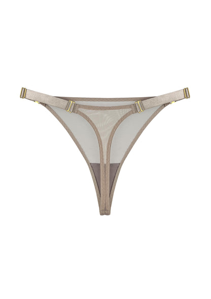 Signature Caramel Mesh Thong