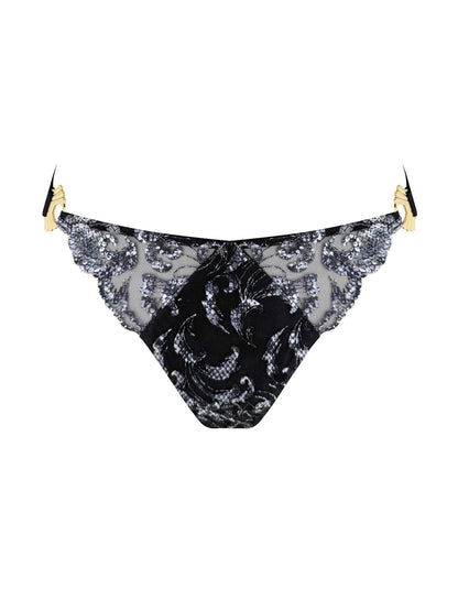 Siren Black Open Back Brief
