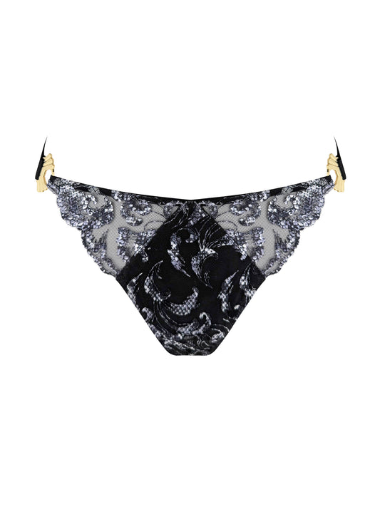 Siren Black Open Back Brief