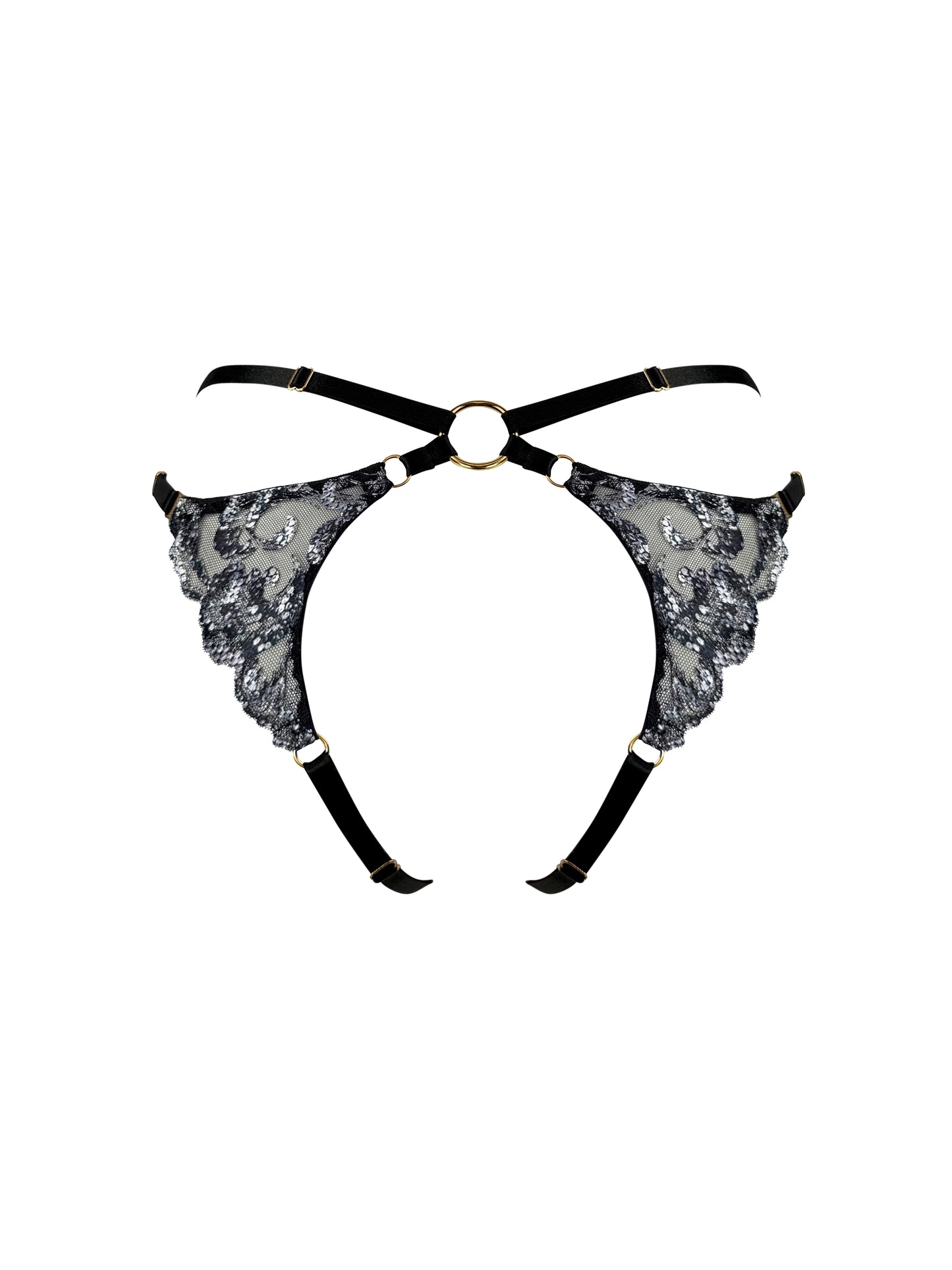 Siren Black Open Back Brief