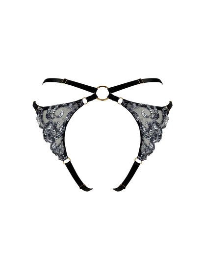 Siren Black Open Back Brief