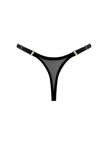 Siren Black Thong