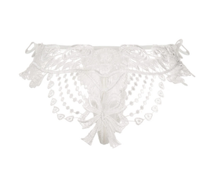 Bisoux lace-detail thong